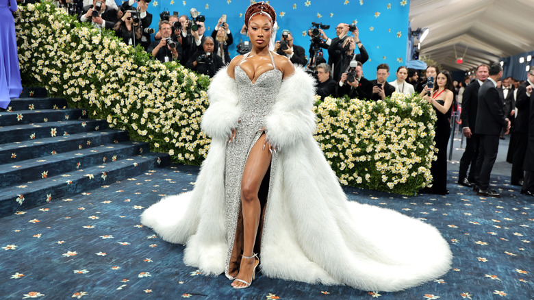 Meghan Thee Stallions bust cups dug into her breasts at the Met Gala