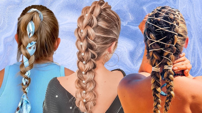 Three women with braided hair