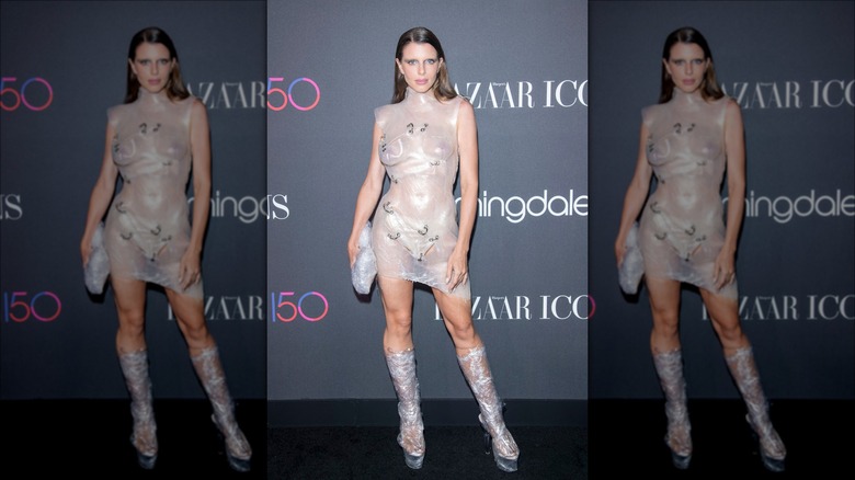 julia fox wearing sheer dress