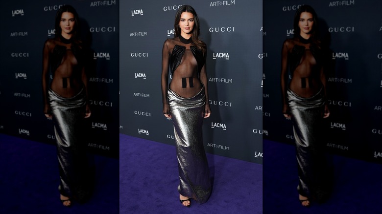 kendall jenner in sheer black dress