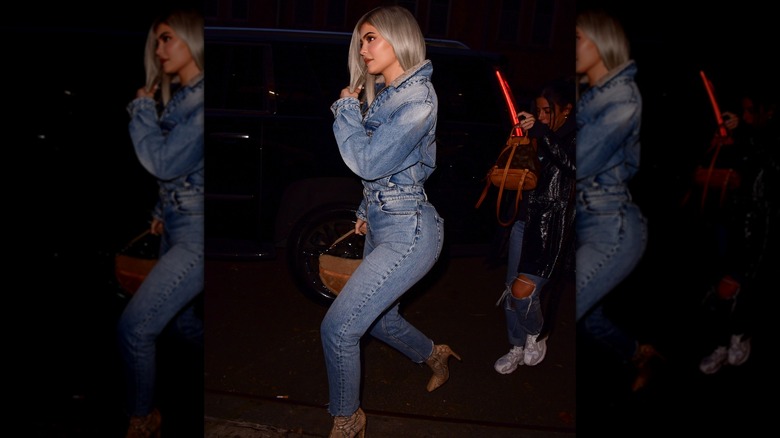 Kylie Jenner Canadian tuxedo
