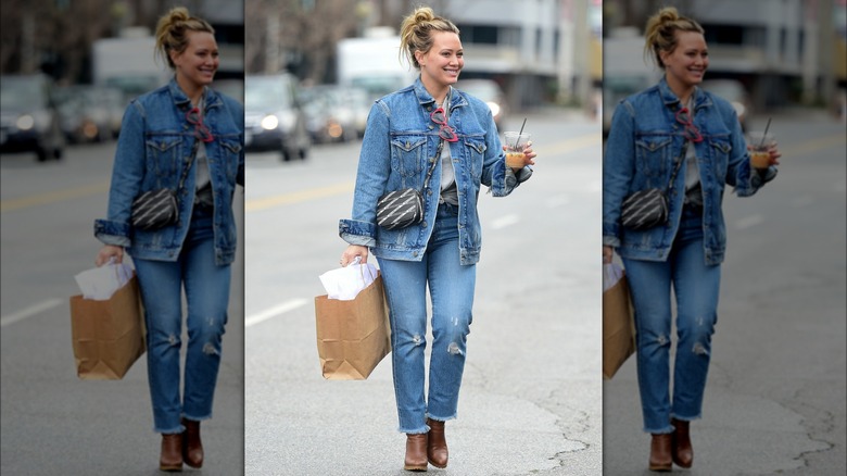 Hilary Duff Canadian tuxedo