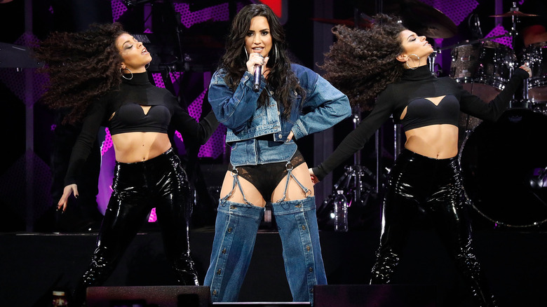 Demi Lovato Canadian tuxedo