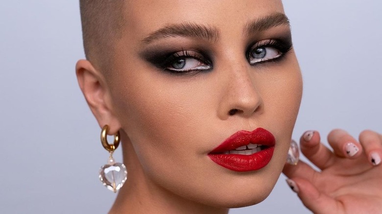 black and white makeup look