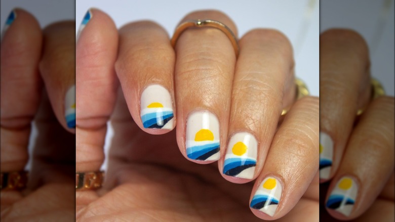 sunrise nail art