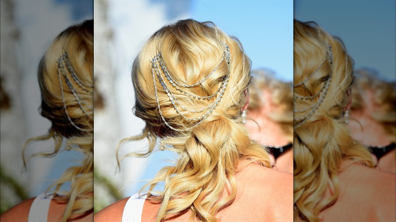 blonde chain McKenzie Westmore wedding