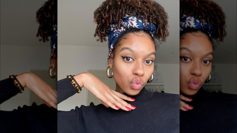 Woman with a headband