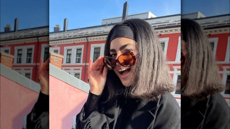 Woman with a headband