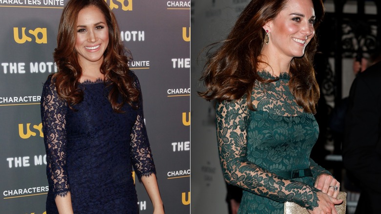 lace covered long sleeve dress