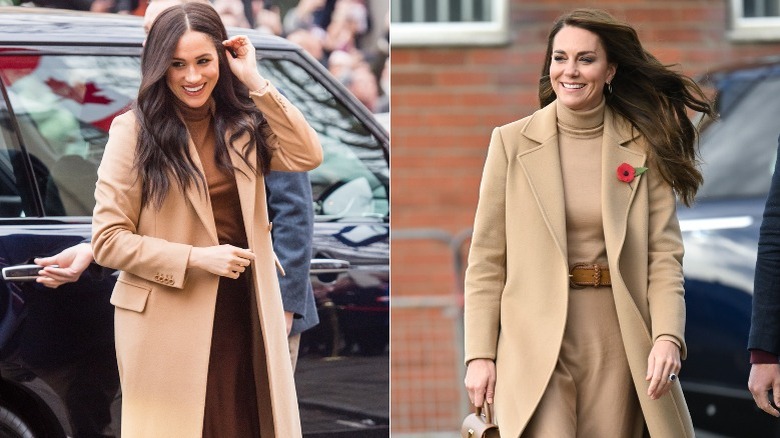 brown monochrome coat