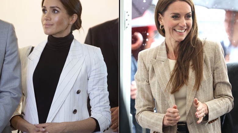 thin stripped line blazers