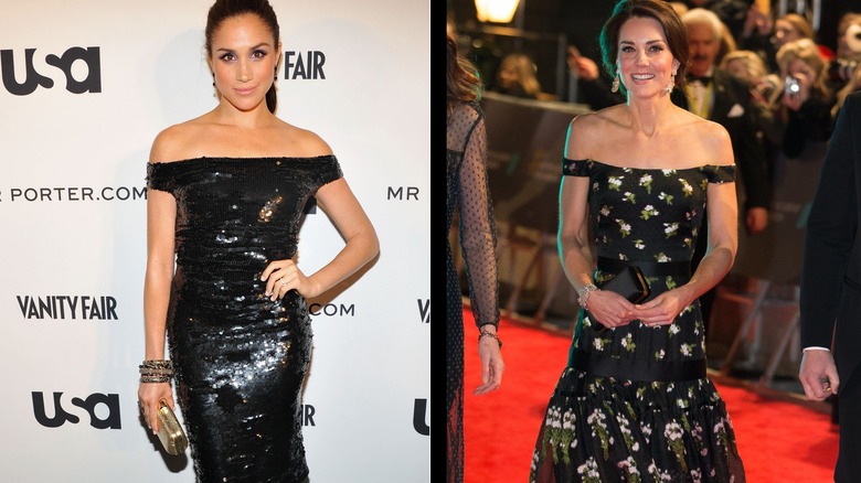 black off the shoulder dress