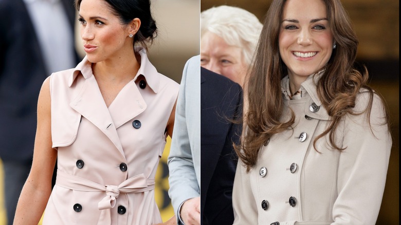 cream trench coat princesses