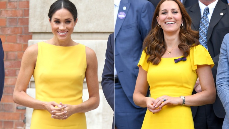 yellow form fitting sheath dress