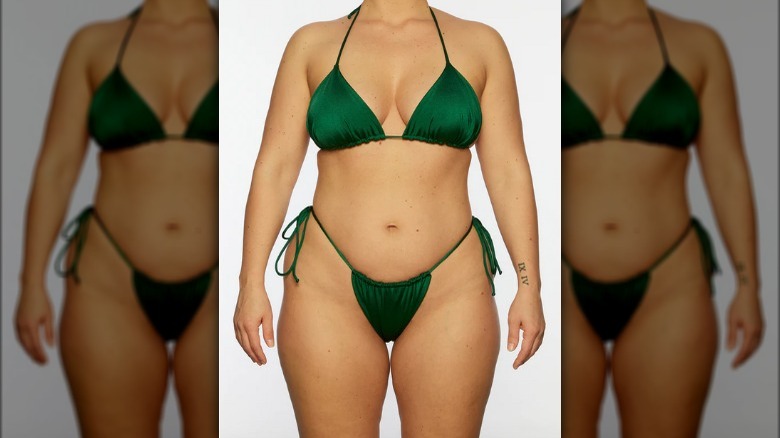 Green string bikini