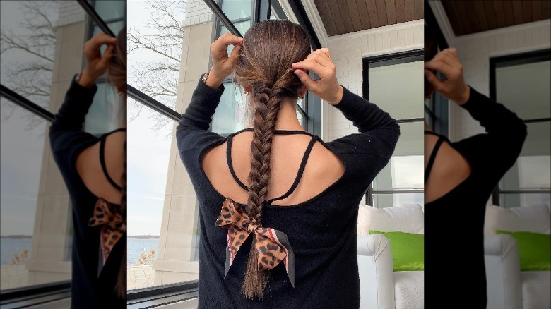Fishtail braid hairstyle