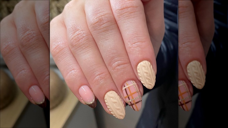 Structured festive manicure