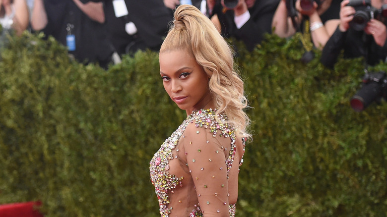 Beyoncé wearing gown at gala