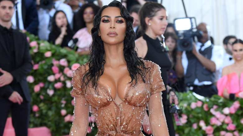 Kim Kardashian in gown at gala
