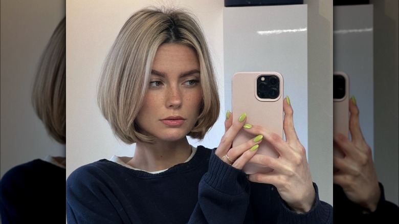 Bob haircut with light layers