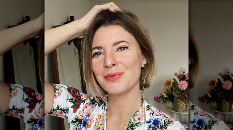 Chin-length bob haircut