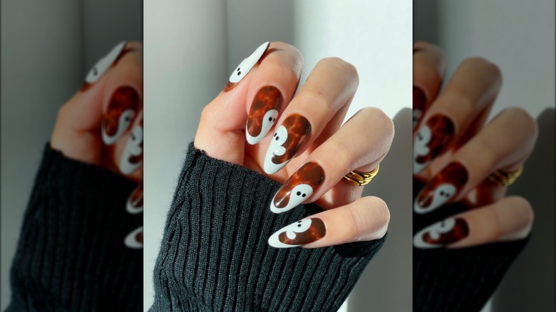 ghosts with brown backgrounds