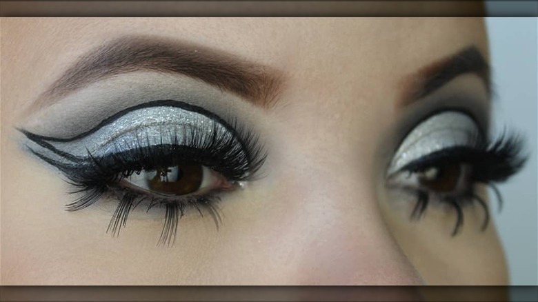 Glitter cut crease eyeshadow