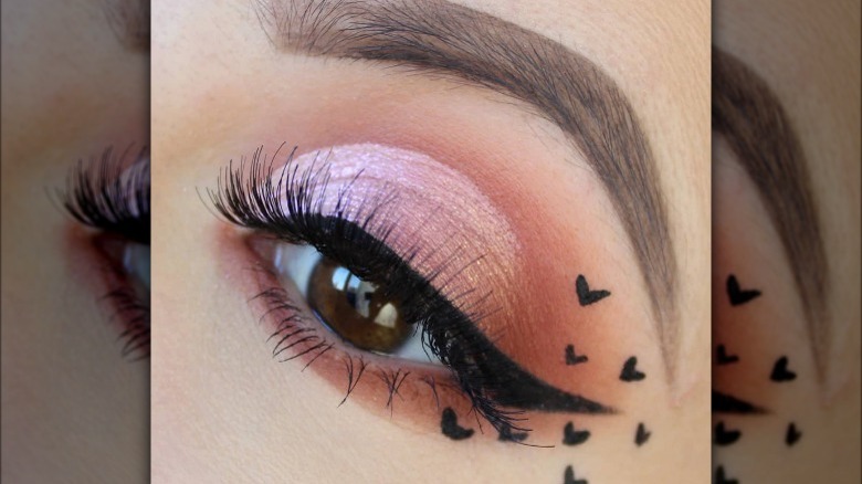 Glitter cut crease eyeshadow