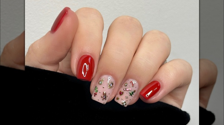Mini metallic Christmas decals