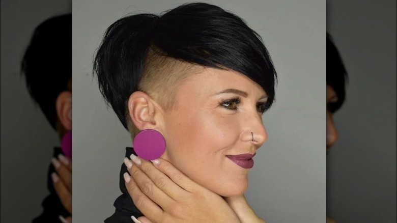 woman with undercut haircut