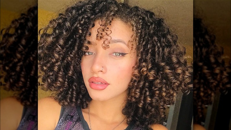 Curly hair with plenty of layers