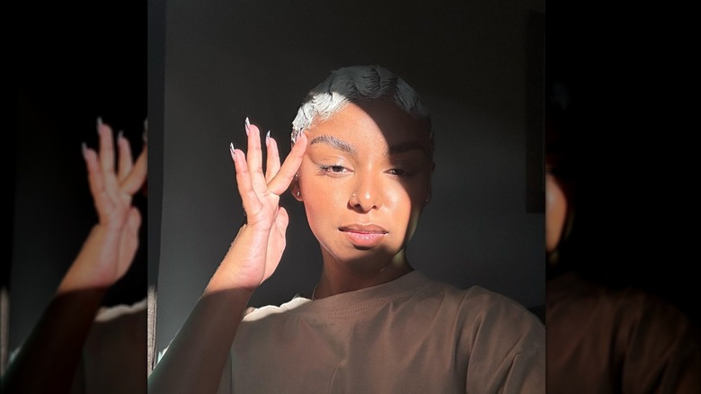 woman with finger waves