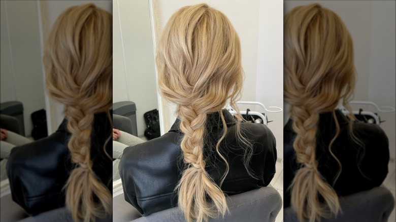 Woman with a messy braid