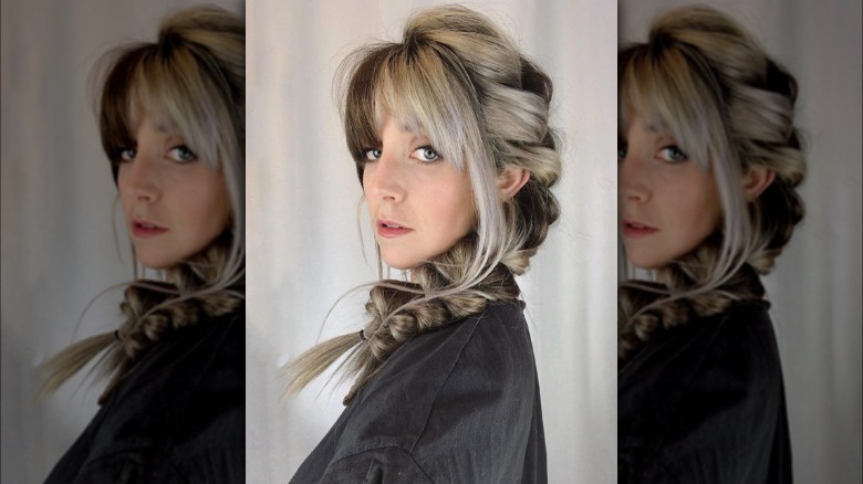 Woman with a messy braid