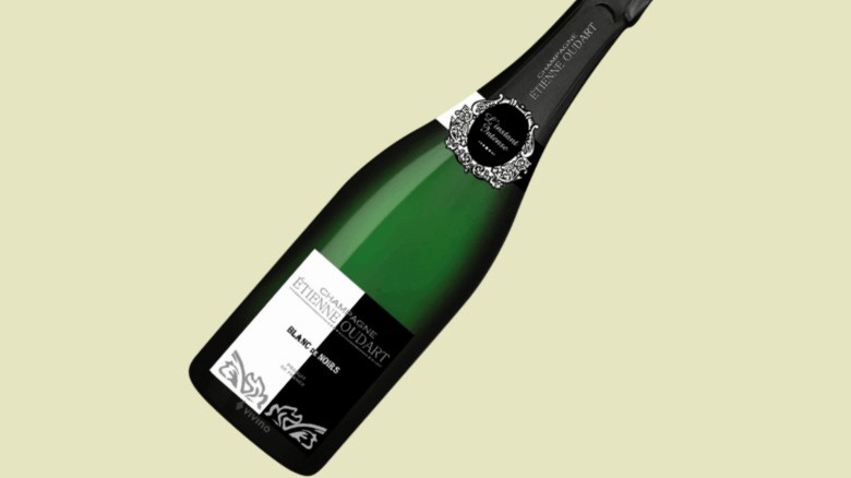 Green and black wine bottle