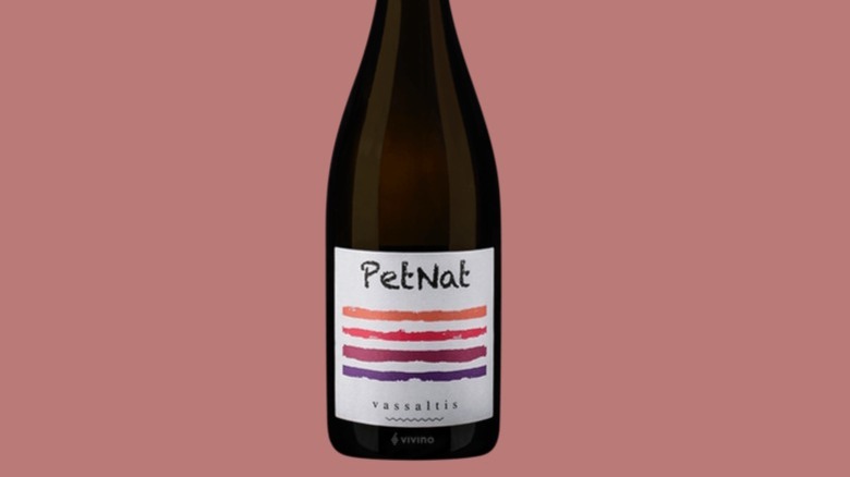 Dark colored bottle of wine