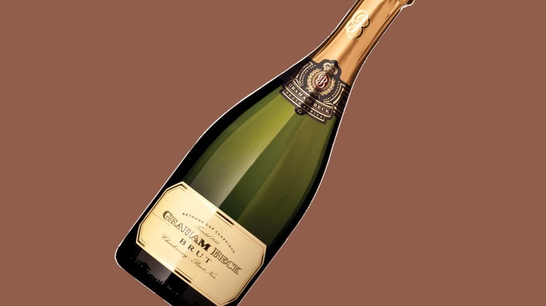 Brown and green wine bottle