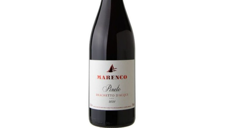 Dark red bottle of wine