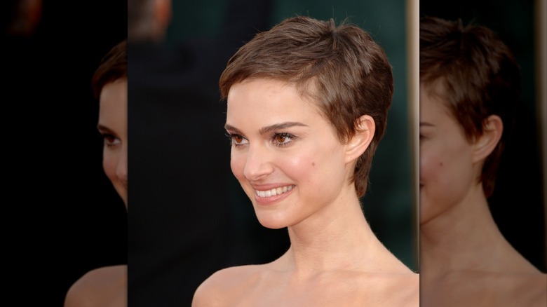 natalie portman with short pixie cut