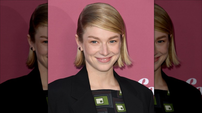 hunter schafer with sideswept bob