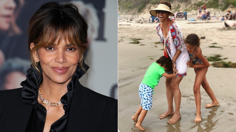 Halle Berry with her children