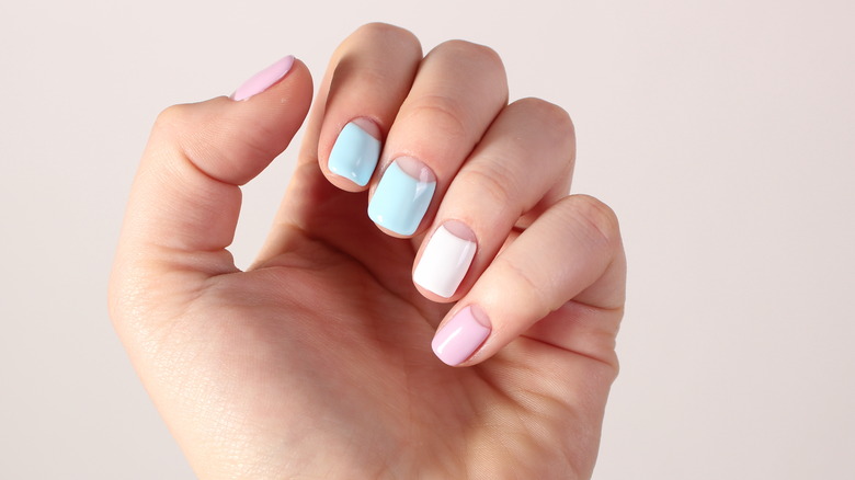 Half moon nail design