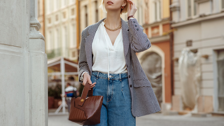 Blazer with a pattern
