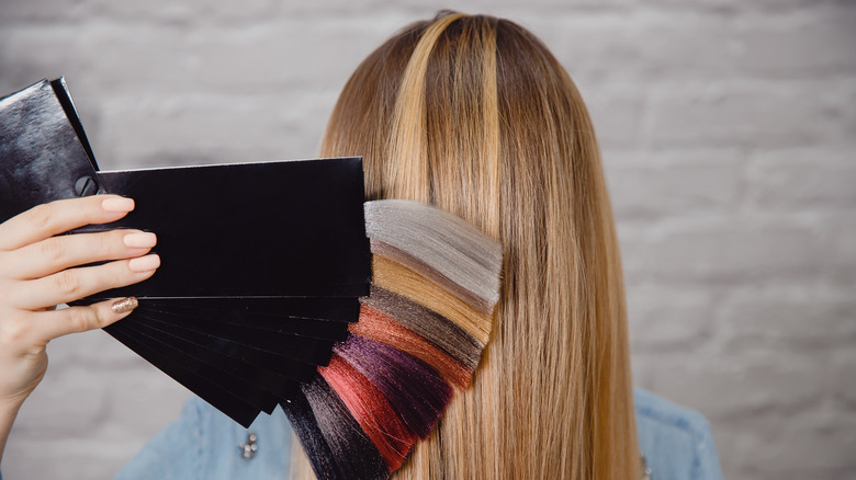 color swatches to dye hair