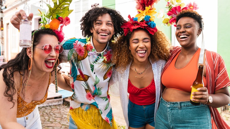 group of adult friends