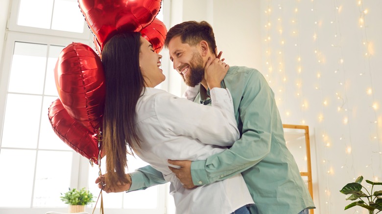 happy couple smiling