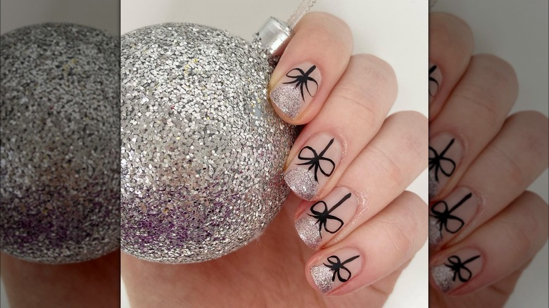 Holiday French manicure