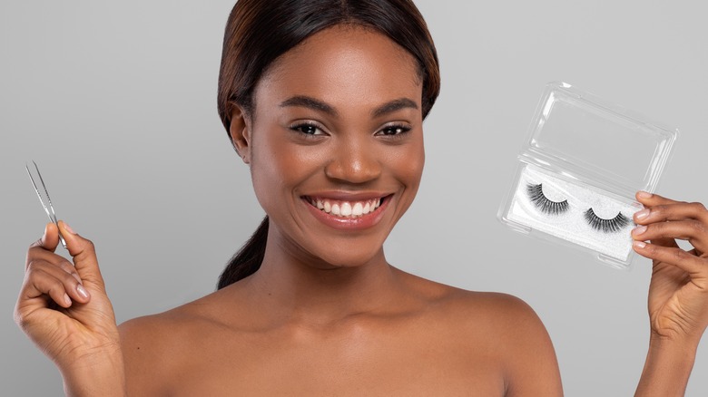 woman with eyelashes