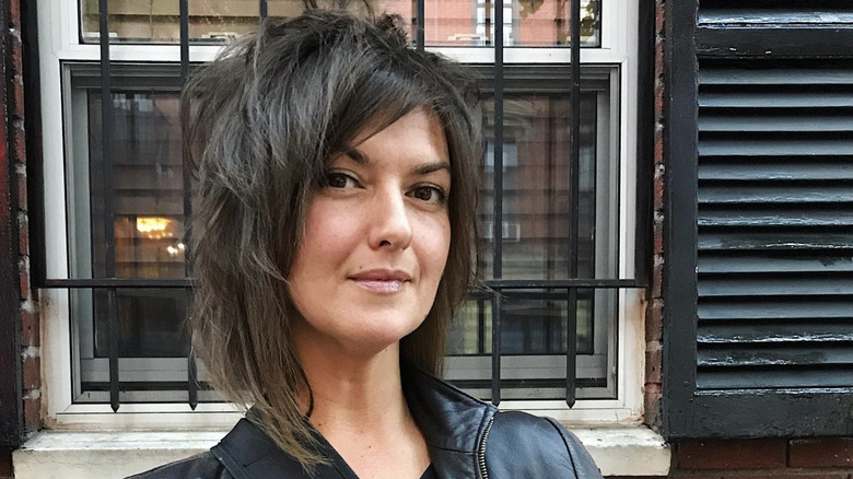 A woman with a choppy lob