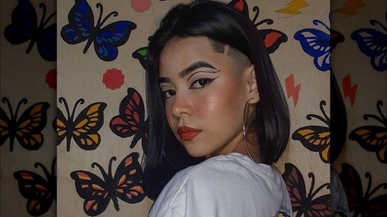 A woman with an undercut